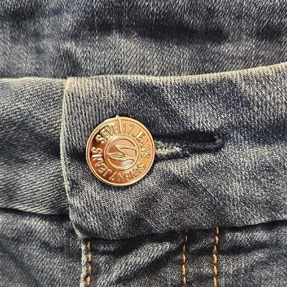Seven7 Jeans Dark Blue Straight Leg Size 16 - Picture 2 of 3
